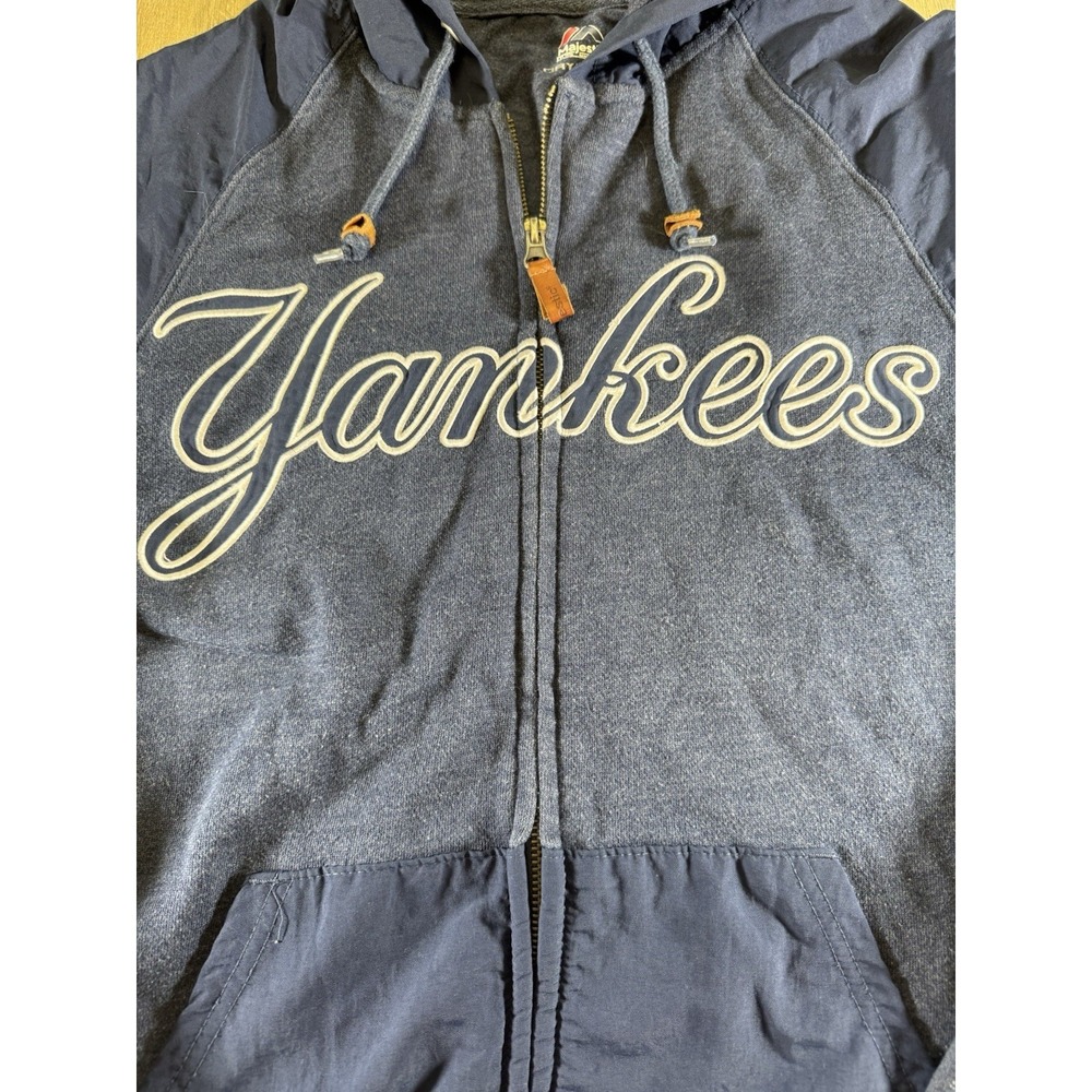 NY Yankees Majestic Dry Base Full Zip Hoodie Jacket Mens Size Small MLB - Picture 4 of 8